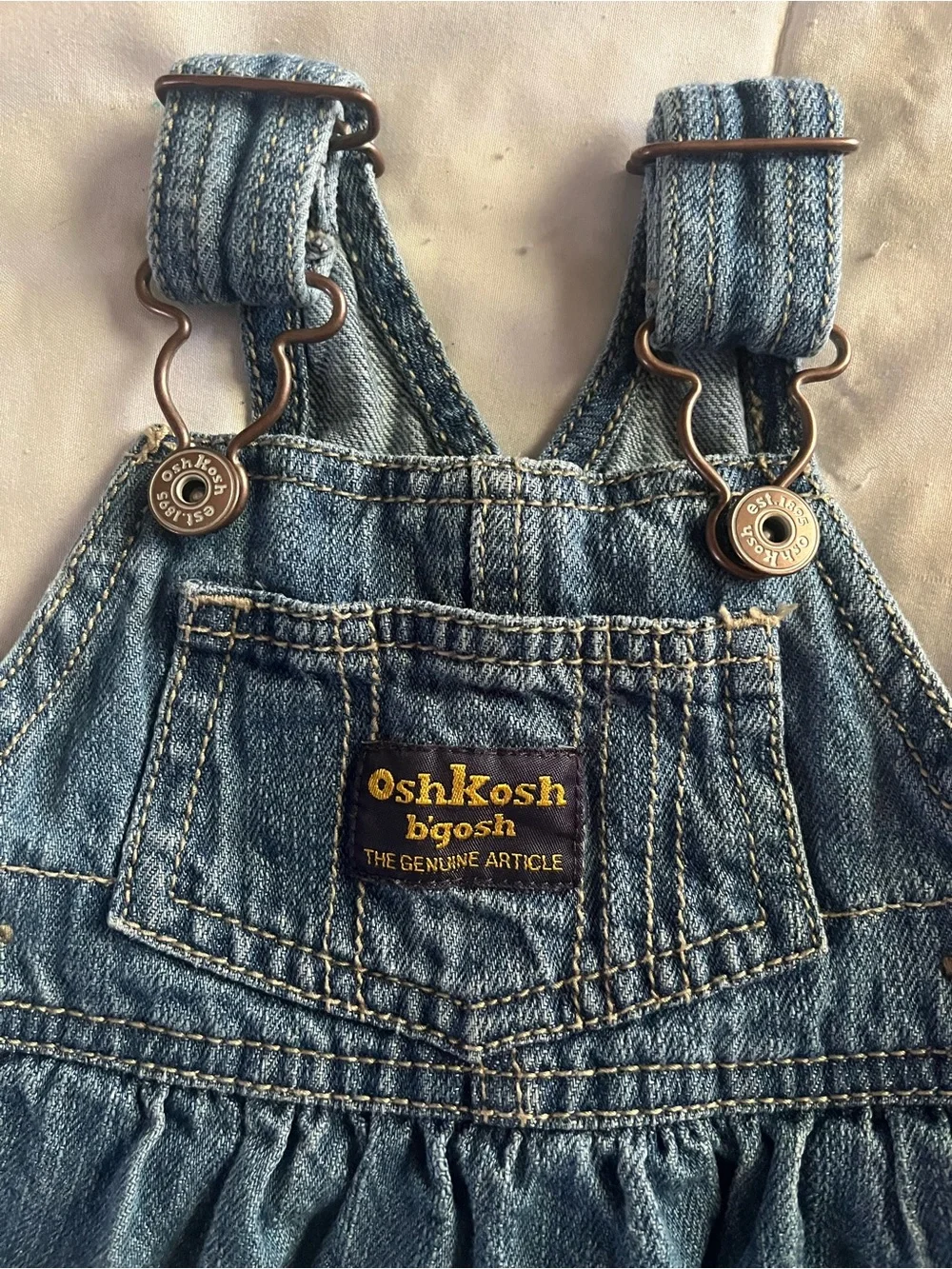 OshKosh B'gosh Light Blue Denim Girls Overall Skirt